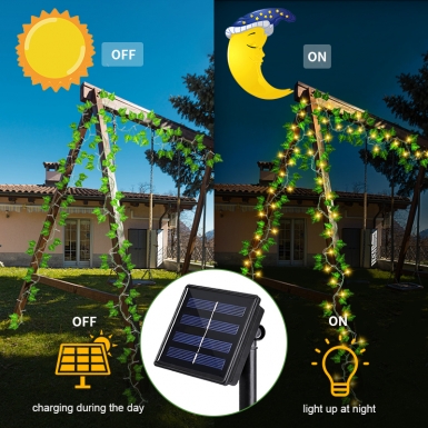 LED圣诞灯 - HCP162 太阳能树叶灯串